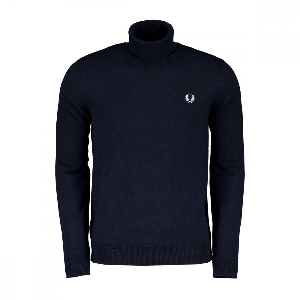 FRED PERRY MAGLIONE DOLCEVITA IN LANA E COTONE Blu 3 FRED PERRY MAGLIONE DOLCEVITA IN LANA E COTONE Blu