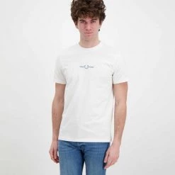 FRED PERRY T-SHIRT LOGO EMBROIDERED Bianco 8 FRED PERRY T-SHIRT LOGO EMBROIDERED Bianco -Offerta Economica Novità fred perry m2706 t shirt logo embroidered casual uomo 044988901 303 2