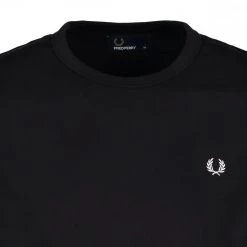 FRED PERRY T-SHIRT BASIC RINGER Nero 5 FRED PERRY T-SHIRT BASIC RINGER Nero -Offerta Economica Novità fred perry m3519 t shirt basic ringer casual uomo 037024001 102 2