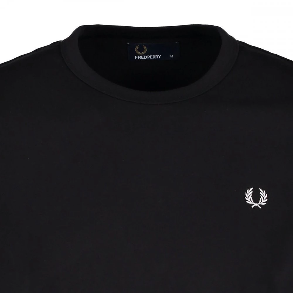 FRED PERRY T-SHIRT BASIC RINGER Nero 4 FRED PERRY T-SHIRT BASIC RINGER Nero - immagine 2