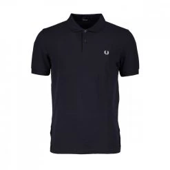 FRED PERRY Polo Slim Colletto Tinta Unita Blu