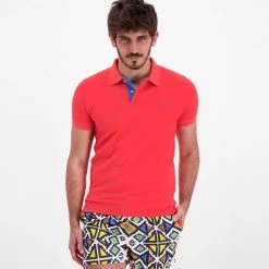 GANT Polo Collo E Logo A Contrasto Rosso -Offerta Economica Novità gant 252105 polo collo e logo a contrasto casual uomo 038192301 648 6