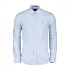 GANT CAMICIA IN BROADCLOTH A RIGHE BANKER Azzurro