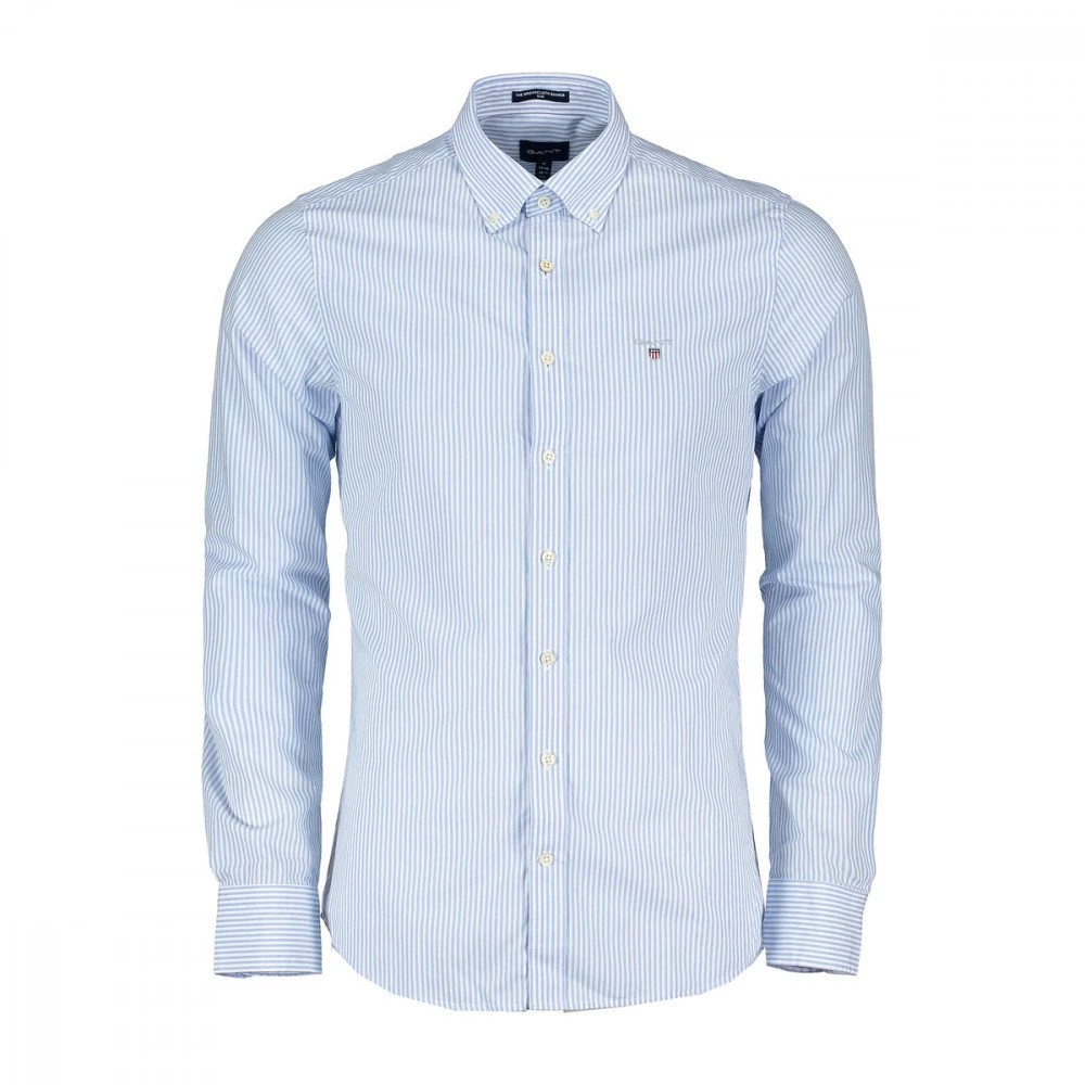 GANT CAMICIA IN BROADCLOTH A RIGHE BANKER Azzurro 3 GANT CAMICIA IN BROADCLOTH A RIGHE BANKER Azzurro