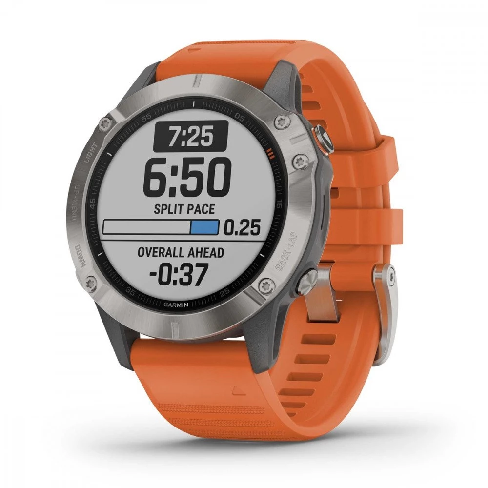 GARMIN FENIX 6 SAPPHIRE Arancio 3 GARMIN FENIX 6 SAPPHIRE Arancio