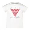 GUESS T-SHIRT CROP BAMBINA Bianco -Offerta Economica Novità guess j2ri18 t shirt crop bambina abbigliamento bambino 044779101 g011 1