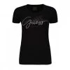 GUESS T-SHIRT LOGO STRASS DONNA Nero 1 GUESS T-SHIRT LOGO STRASS DONNA Nero -Offerta Economica Novità guess w2ri04j1300 t shirt logo strass donna casual donna 045299201 jblk 1