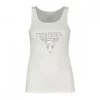 GUESS CANOTTA LOGO STRASS DONNA Bianco