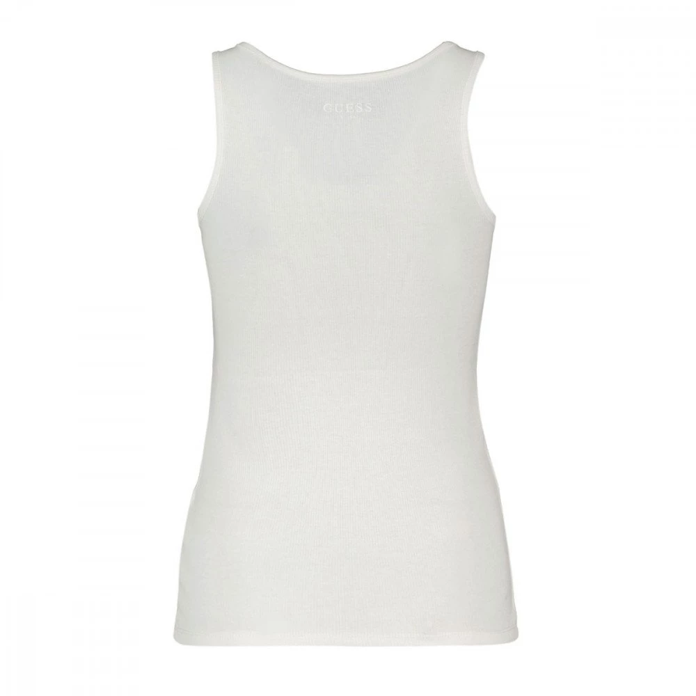 GUESS CANOTTA LOGO STRASS DONNA Bianco 4 GUESS CANOTTA LOGO STRASS DONNA Bianco - immagine 2