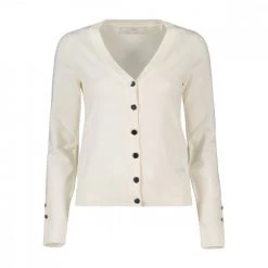 GUESS CARDIGAN LOGO GIOIELLO DONNA Bianco