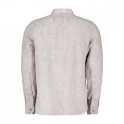 HANG ON CAMICIA IN LINO COLLO FRANCESE Marrone -Offerta Economica Novità hang on m43e954 camicia in lino 100 collo minimal casual uomo 045048401 05 2