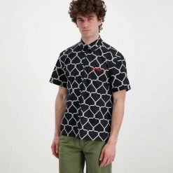 IUTER CAMICIA MANICA CORTA NET Nero 10 IUTER CAMICIA MANICA CORTA NET Nero -Offerta Economica Novità iuter 22sihr05 camicia manica corta net street style uomo 044751301 black 3