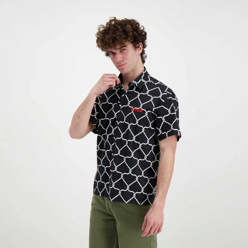 IUTER CAMICIA MANICA CORTA NET Nero 7 IUTER CAMICIA MANICA CORTA NET Nero - immagine 5