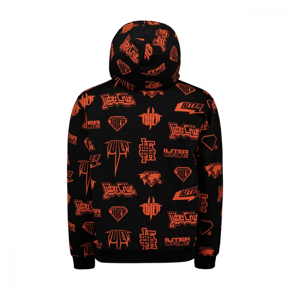 IUTER FELPA CON CAPPUCCIO HORNS ALLOVER Nero 4 IUTER FELPA CON CAPPUCCIO HORNS ALLOVER Nero - immagine 2