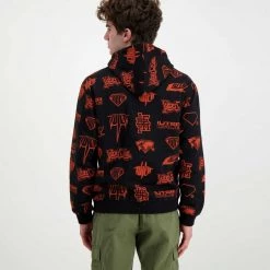 IUTER FELPA CON CAPPUCCIO HORNS ALLOVER Nero 11 IUTER FELPA CON CAPPUCCIO HORNS ALLOVER Nero -Offerta Economica Novità iuter 22sish03 felpa con cappuccio horns allover street style uomo 044739101 black 4