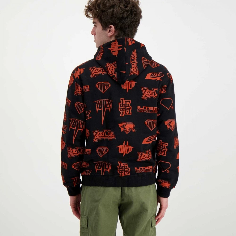 IUTER FELPA CON CAPPUCCIO HORNS ALLOVER Nero 6 IUTER FELPA CON CAPPUCCIO HORNS ALLOVER Nero - immagine 4