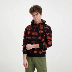 IUTER FELPA CON CAPPUCCIO HORNS ALLOVER Nero 12 IUTER FELPA CON CAPPUCCIO HORNS ALLOVER Nero -Offerta Economica Novità iuter 22sish03 felpa con cappuccio horns allover street style uomo 044739101 black 5