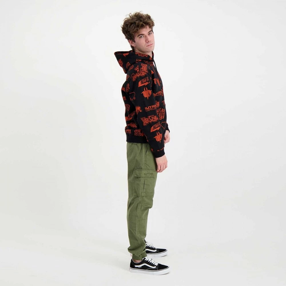 IUTER FELPA CON CAPPUCCIO HORNS ALLOVER Nero 8 IUTER FELPA CON CAPPUCCIO HORNS ALLOVER Nero - immagine 6