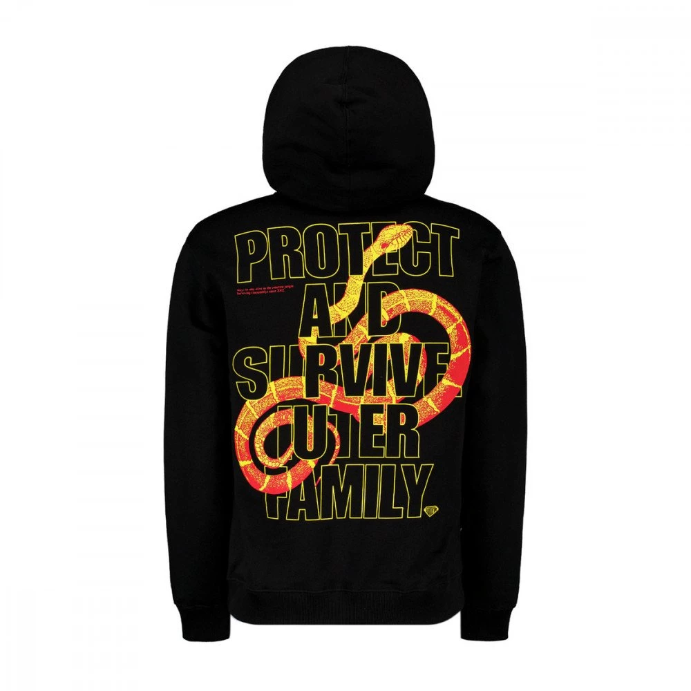 IUTER FELPA CON CAPPUCCIO STAY ALIVE Nero 4 IUTER FELPA CON CAPPUCCIO STAY ALIVE Nero - immagine 2