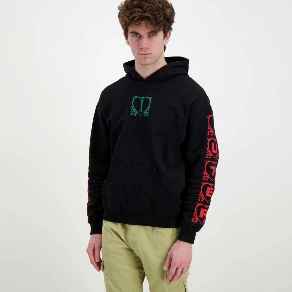 IUTER FELPA CON CAPPUCCIO LOVELY Nero 5 IUTER FELPA CON CAPPUCCIO LOVELY Nero - immagine 3