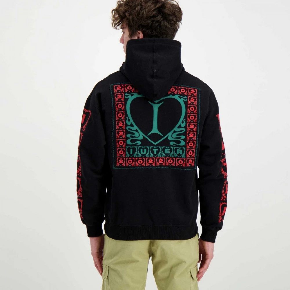 IUTER FELPA CON CAPPUCCIO LOVELY Nero 6 IUTER FELPA CON CAPPUCCIO LOVELY Nero - immagine 4