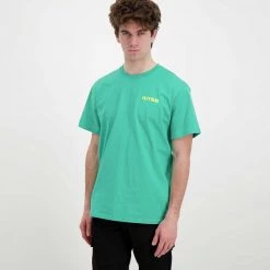 IUTER T-SHIRT DOUBLE LOGO Verde -Offerta Economica Novità iuter 22sits02 t shirt double logo street style uomo 044750801 eme 3