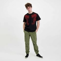 IUTER T-SHIRT DRAGON Nero -Offerta Economica Novità iuter 22sits24 t shirt dragon street style uomo 044739401 black 6