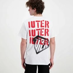 IUTER T-SHIRT STENCIL Bianco -Offerta Economica Novità iuter 22sits32 t shirt stencil street style uomo 044752301 white 4
