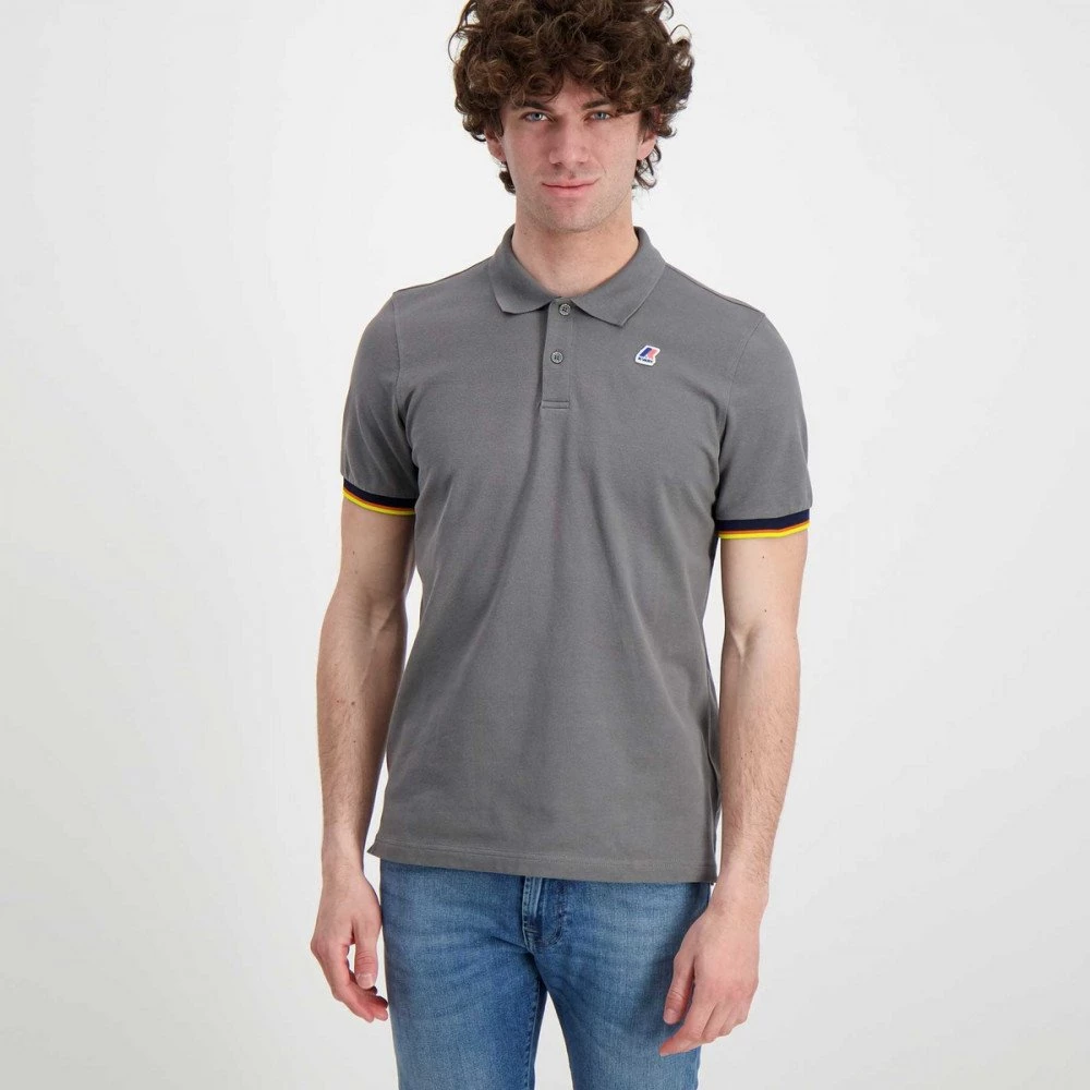 K-WAY POLO VINCENT CONTRASTO Grigio 5 K-WAY POLO VINCENT CONTRASTO Grigio - immagine 3