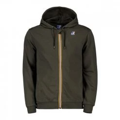 K-WAY FELPA FULL ZIP CON CAPPUCCIO ARNEL Verde