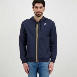 K-WAY FELPA FULL ZIP CON CAPPUCCIO ARNEL Blu -Offerta Economica Novità k way k5113iw felpa full zip con cappuccio arnel casual uomo 045343601 k89 3