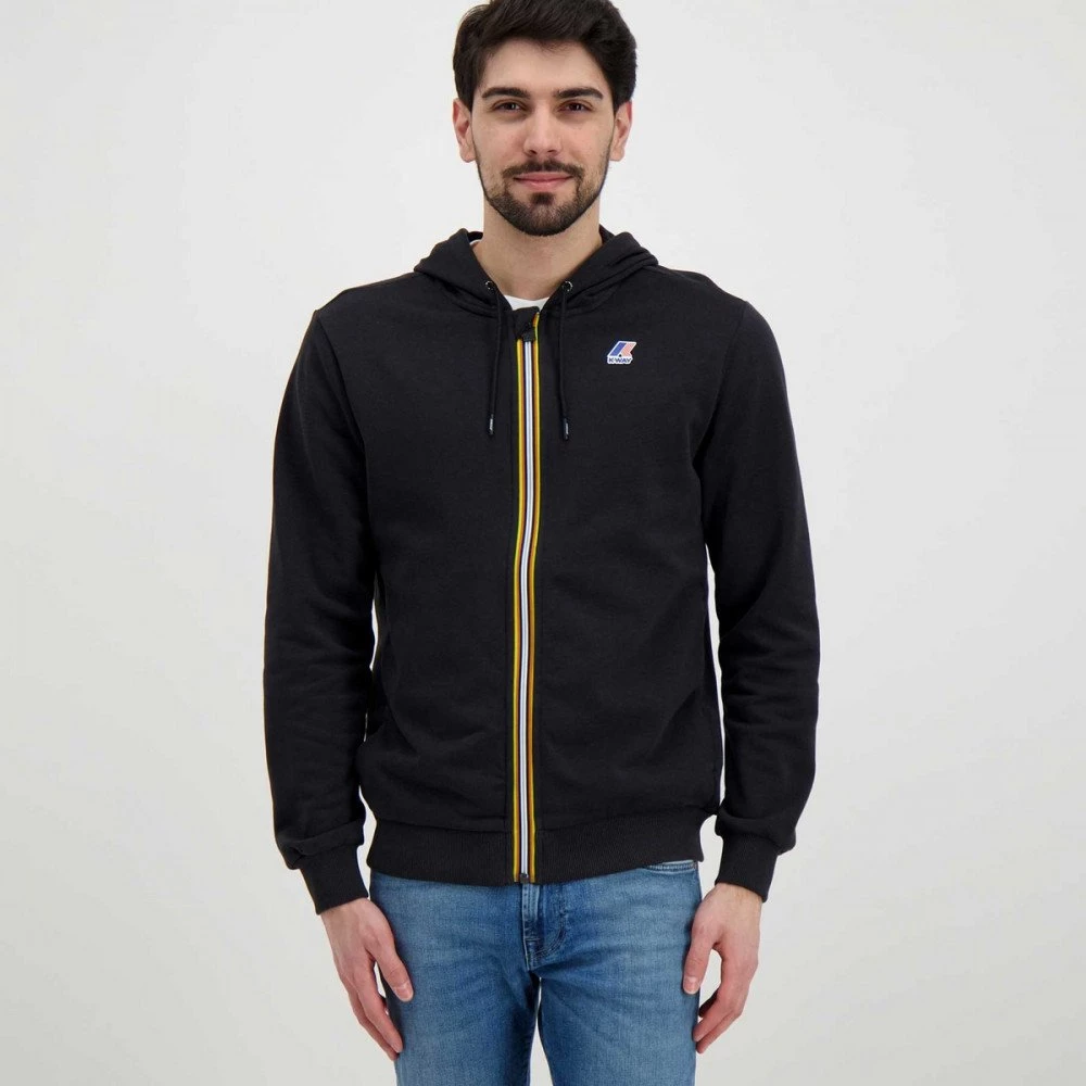 K-WAY FELPA FULL ZIP CON CAPPUCCIO ARNEL Nero 5 K-WAY FELPA FULL ZIP CON CAPPUCCIO ARNEL Nero - immagine 3
