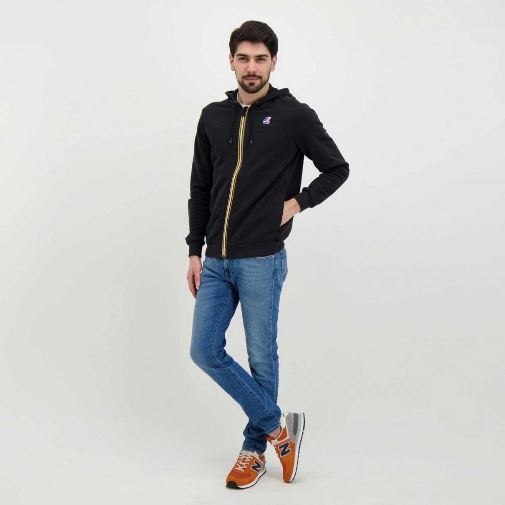 K-WAY FELPA FULL ZIP CON CAPPUCCIO ARNEL Nero 8 K-WAY FELPA FULL ZIP CON CAPPUCCIO ARNEL Nero - immagine 6