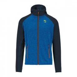 KARPOS PILE FULL ZIP CON CAPPUCCIO AMBRIZZOLA Blu