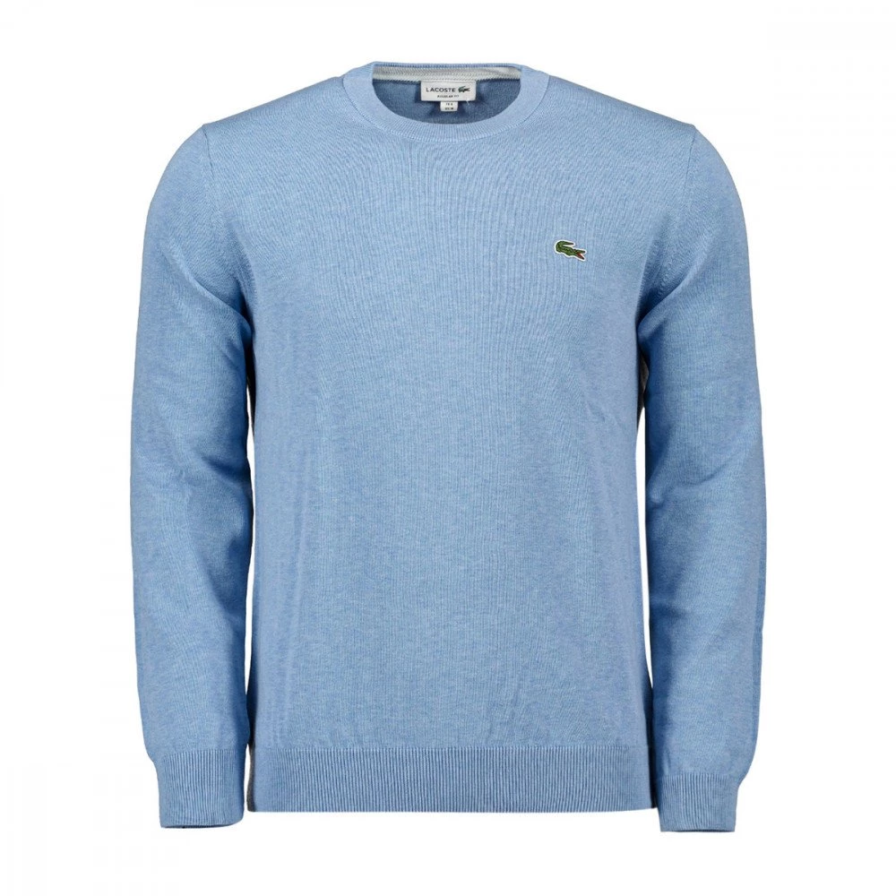 LACOSTE MAGLIONE GIROCOLLO IN COTONE Azzurro 3 LACOSTE MAGLIONE GIROCOLLO IN COTONE Azzurro