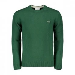 LACOSTE MAGLIONE GIROCOLLO IN LANA MERINO Verde