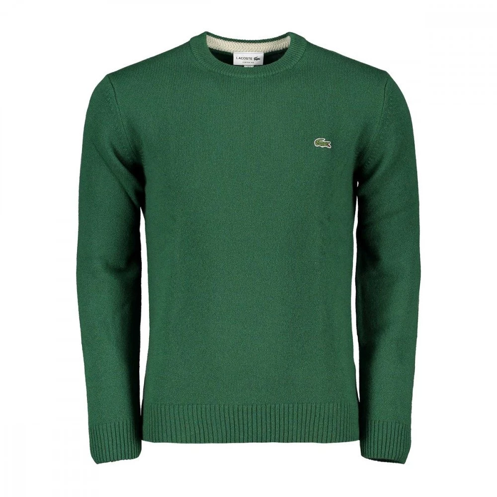 LACOSTE MAGLIONE GIROCOLLO IN LANA MERINO Verde 3 LACOSTE MAGLIONE GIROCOLLO IN LANA MERINO Verde