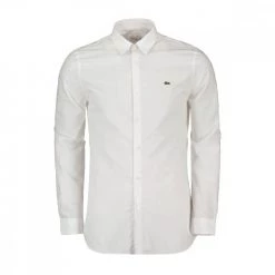 LACOSTE CAMICIA SLIM FIT STRETCH Bianco