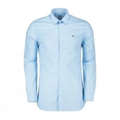 LACOSTE CAMICIA SLIM FIT STRETCH Azzurro