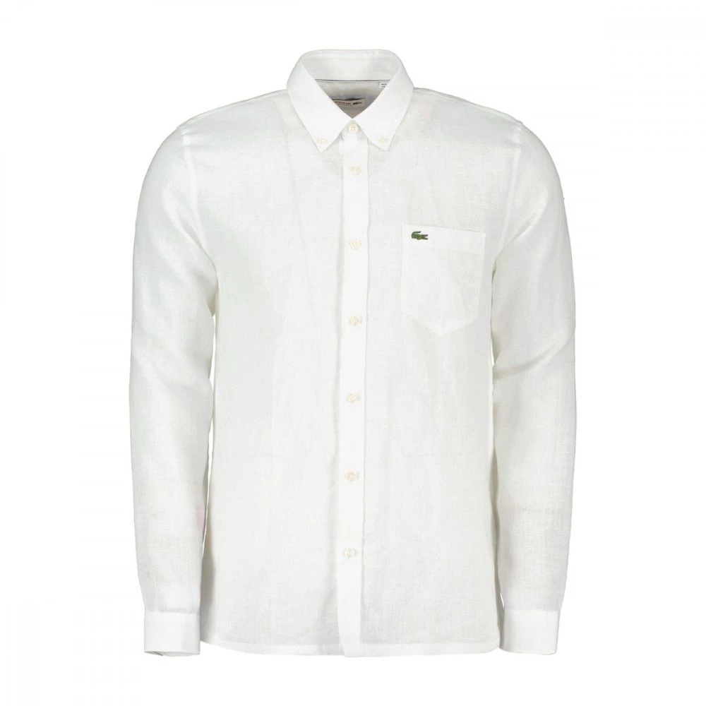 LACOSTE CAMICIA IN LINO REGULAR FIT Bianco 3 LACOSTE CAMICIA IN LINO REGULAR FIT Bianco
