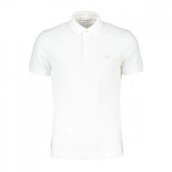 LACOSTE POLO PARIS IN PIQUET DI COTONE STRETCH Bianco