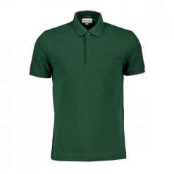 LACOSTE POLO PARIS IN PIQUET DI COTONE STRETCH Verde