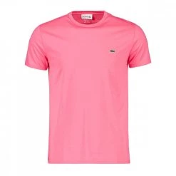 LACOSTE T-SHIRT LOGO IN COTONE PIMA FUCSIA