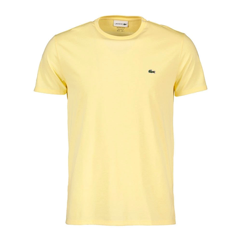 LACOSTE T-SHIRT LOGO IN COTONE PIMA GIALLO 3 LACOSTE T-SHIRT LOGO IN COTONE PIMA GIALLO