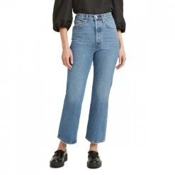 LEVI'S JEANS RIBCAGE CROP BOOTCUT DONNA Azzurro -Offerta Economica Novità levi s a1967 jeans ribcage crop boot donna casual donna 045065501 0001 4