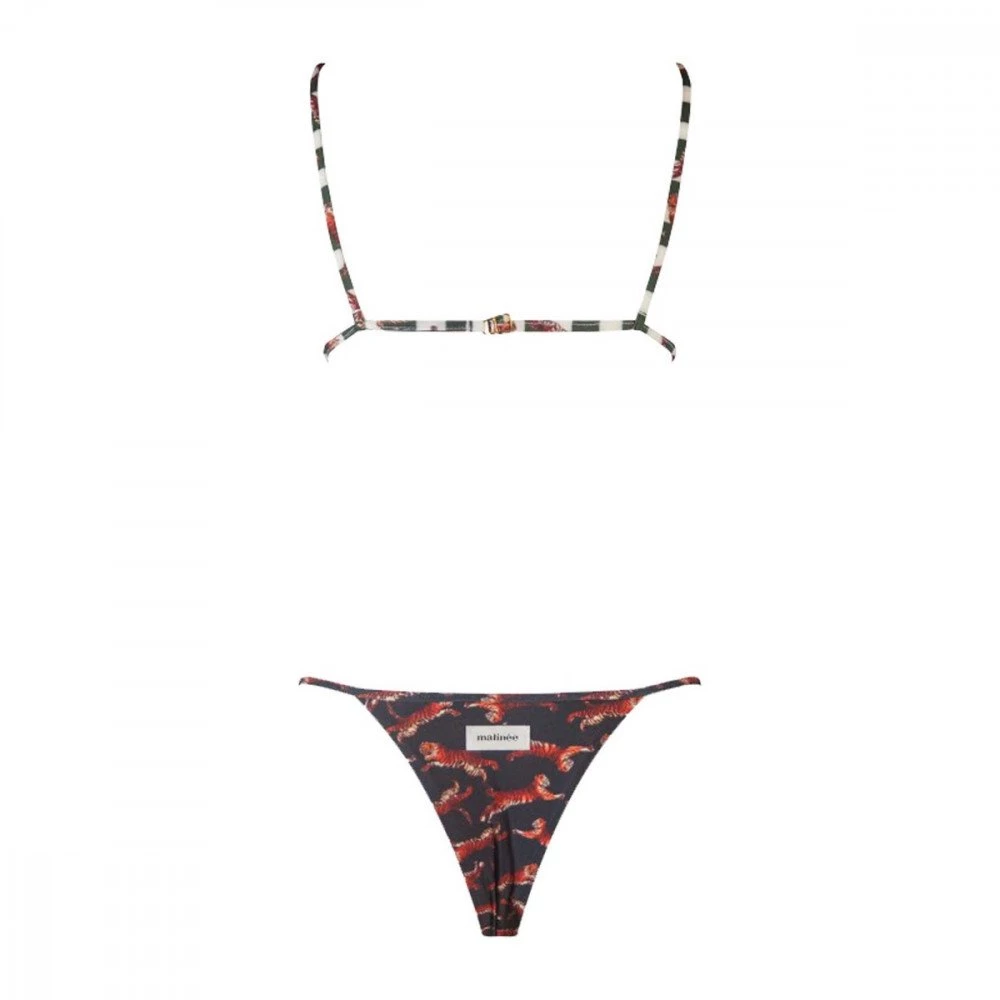 MATINEÉ BIKINI TRIANGOLO ANELLI E SLIP BRASILIANO DONNA Nero, Verde 4 MATINEÉ BIKINI TRIANGOLO ANELLI E SLIP BRASILIANO DONNA Nero, Verde - immagine 2