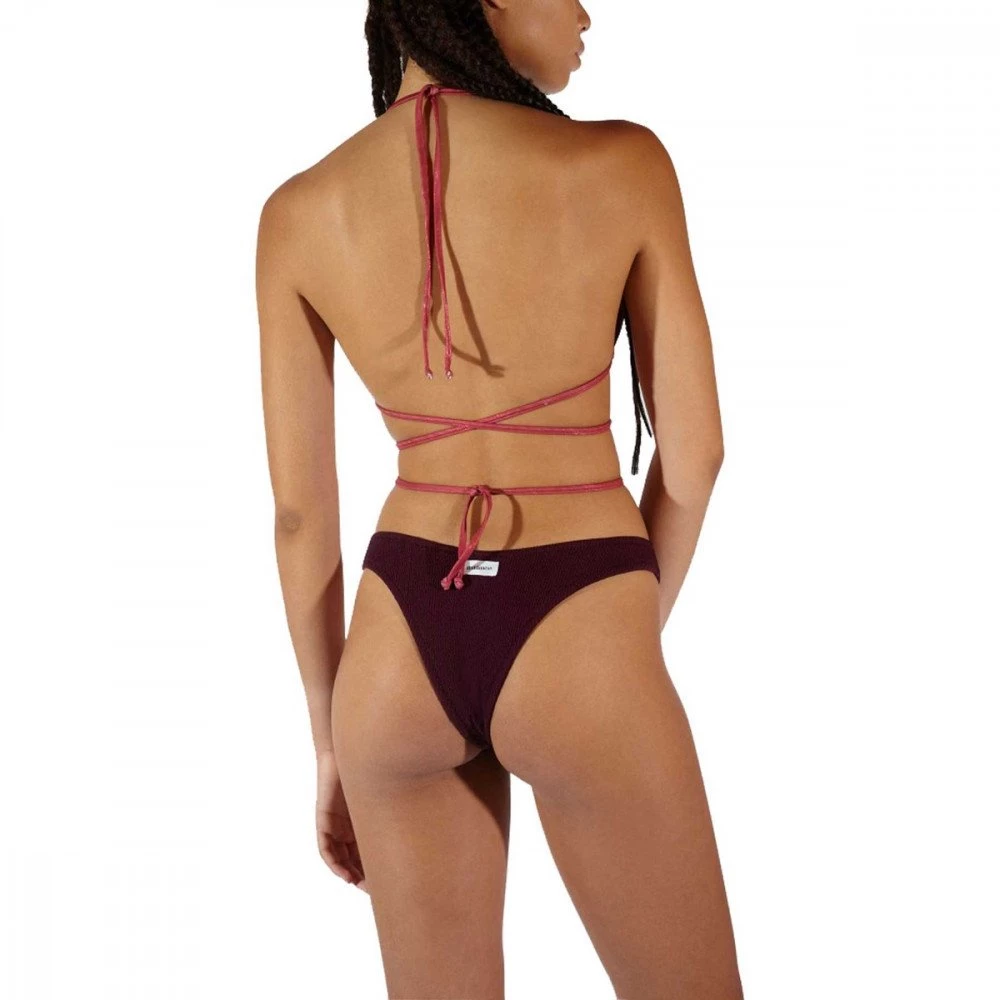 MATINEÉ BIKINI TRIANGOLO LAMINATO E SLIP GOFFRATO DONNA Viola 4 MATINEÉ BIKINI TRIANGOLO LAMINATO E SLIP GOFFRATO DONNA Viola - immagine 2