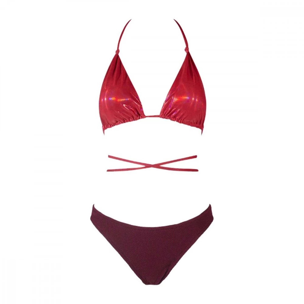 MATINEÉ BIKINI TRIANGOLO LAMINATO E SLIP GOFFRATO DONNA Viola 5 MATINEÉ BIKINI TRIANGOLO LAMINATO E SLIP GOFFRATO DONNA Viola - immagine 3