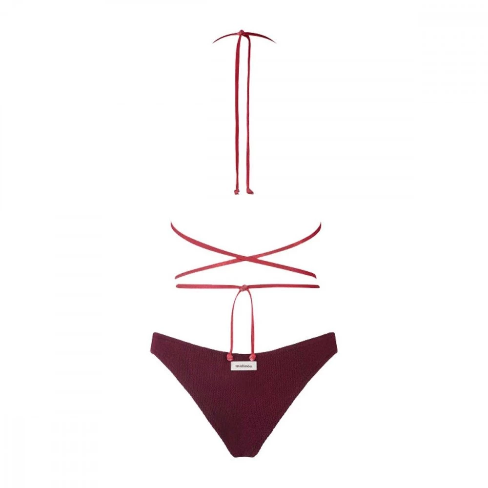 MATINEÉ BIKINI TRIANGOLO LAMINATO E SLIP GOFFRATO DONNA Viola 6 MATINEÉ BIKINI TRIANGOLO LAMINATO E SLIP GOFFRATO DONNA Viola - immagine 4
