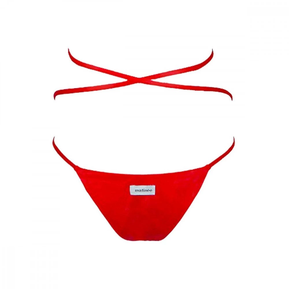 MATINEÉ SLIP LACCETTI LAMINATO DONNA Rosso 4 MATINEÉ SLIP LACCETTI LAMINATO DONNA Rosso - immagine 2